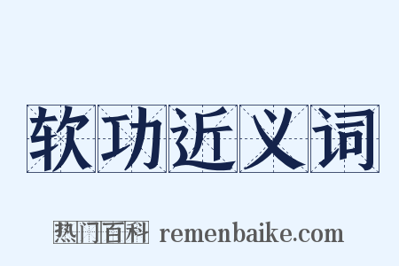 软功近义词是什么意思的图片
